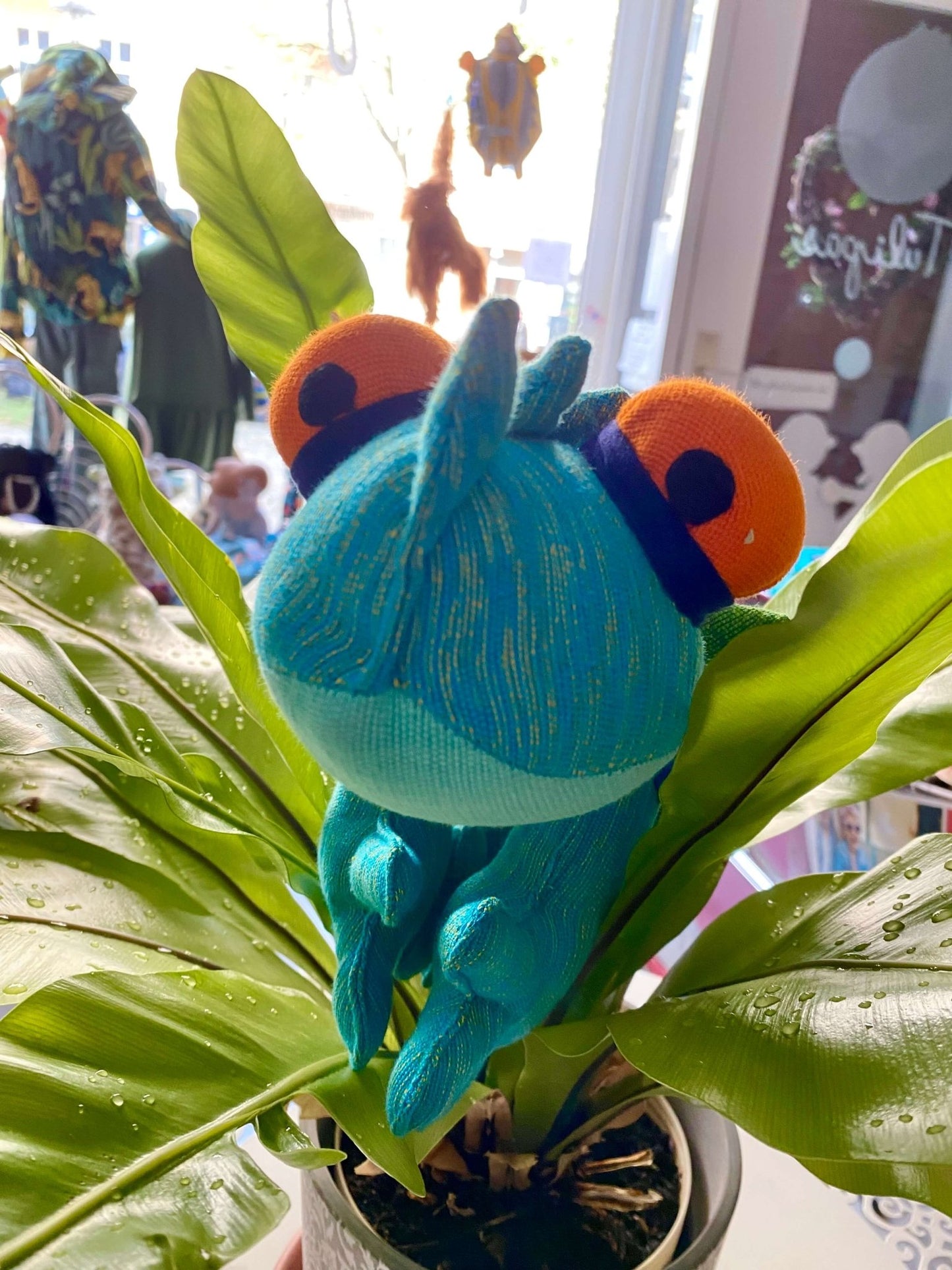 Bunter Dorndrache Kuscheltier Chameleon 30 cm Barefoot