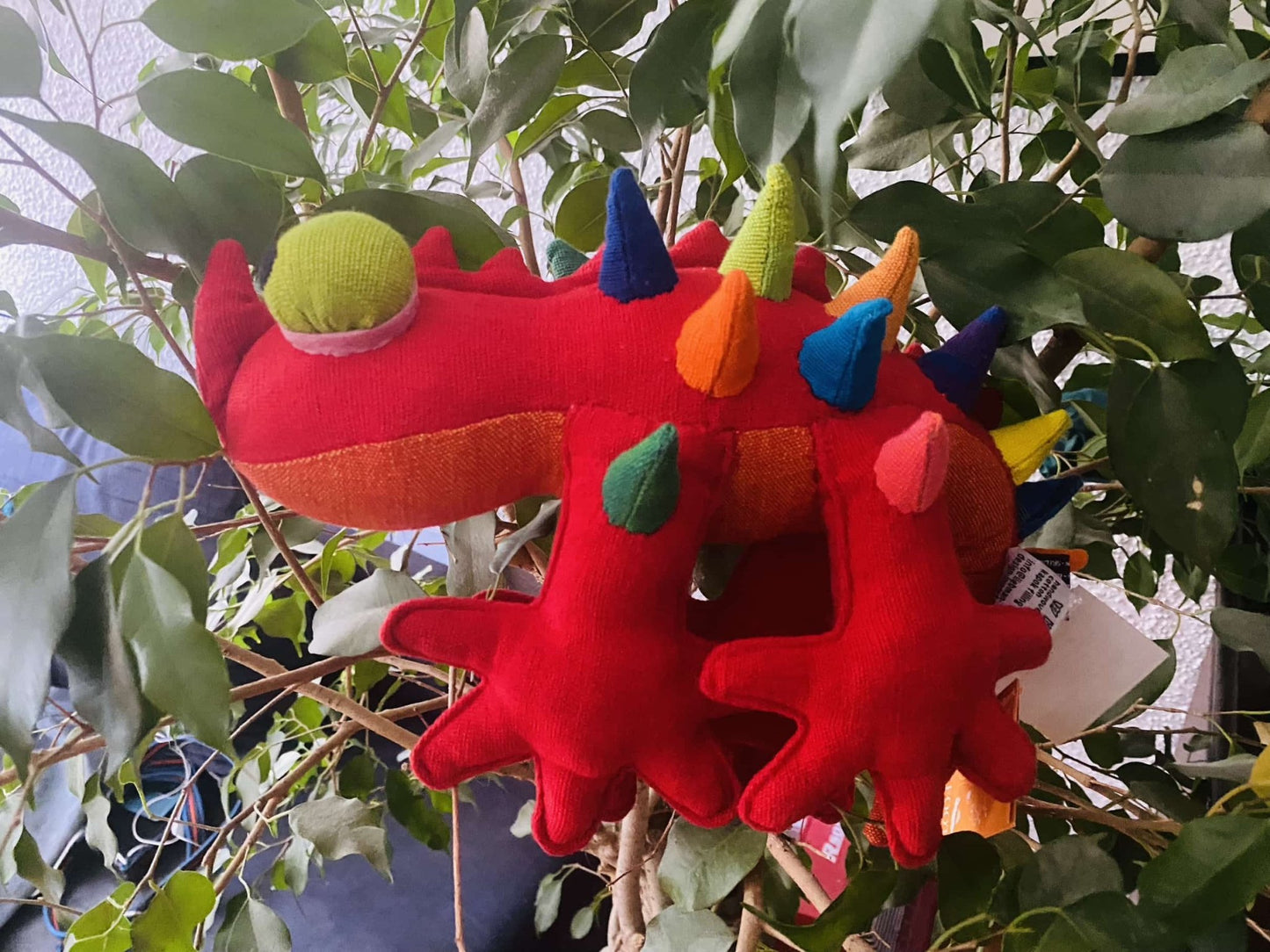 Bunter Dorndrache Kuscheltier Chameleon 30 cm Barefoot
