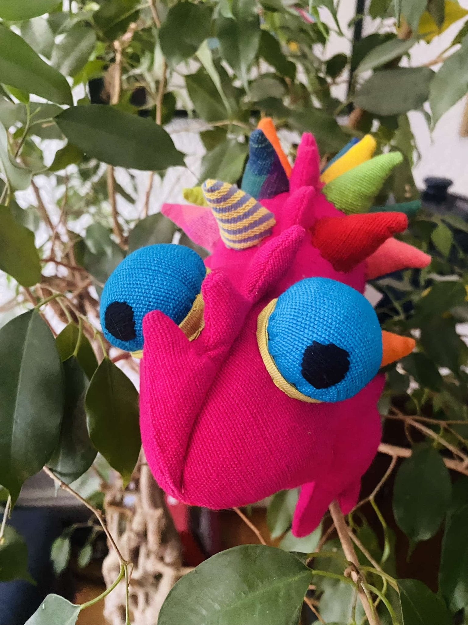 Bunter Dorndrache Kuscheltier Chameleon 30 cm Barefoot