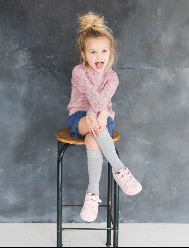 Langarmshirt pale rose mit Pudel Muster Noeser