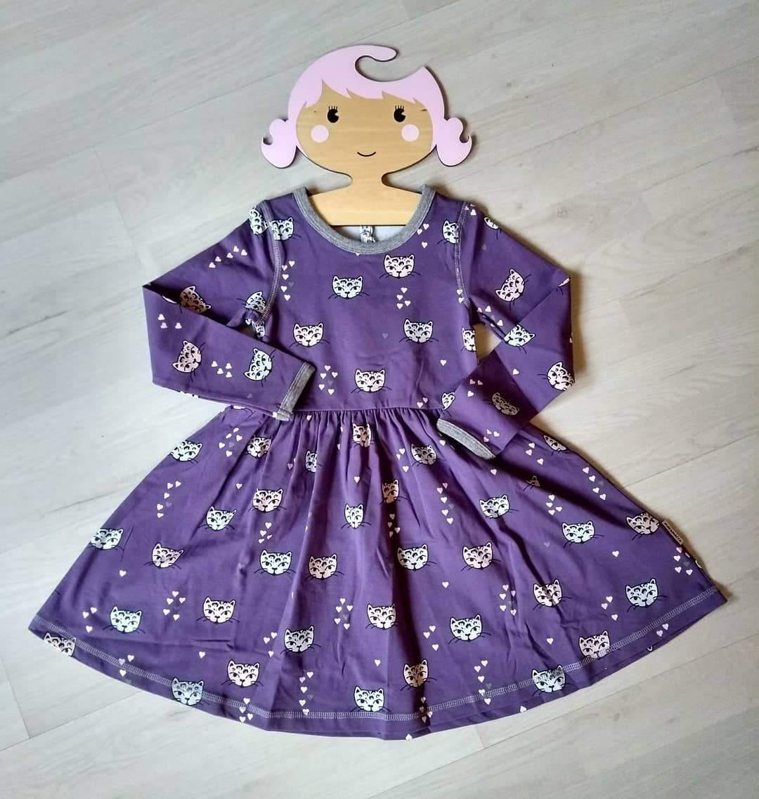 Mädchen Kleid Kitty Cat maxomorra