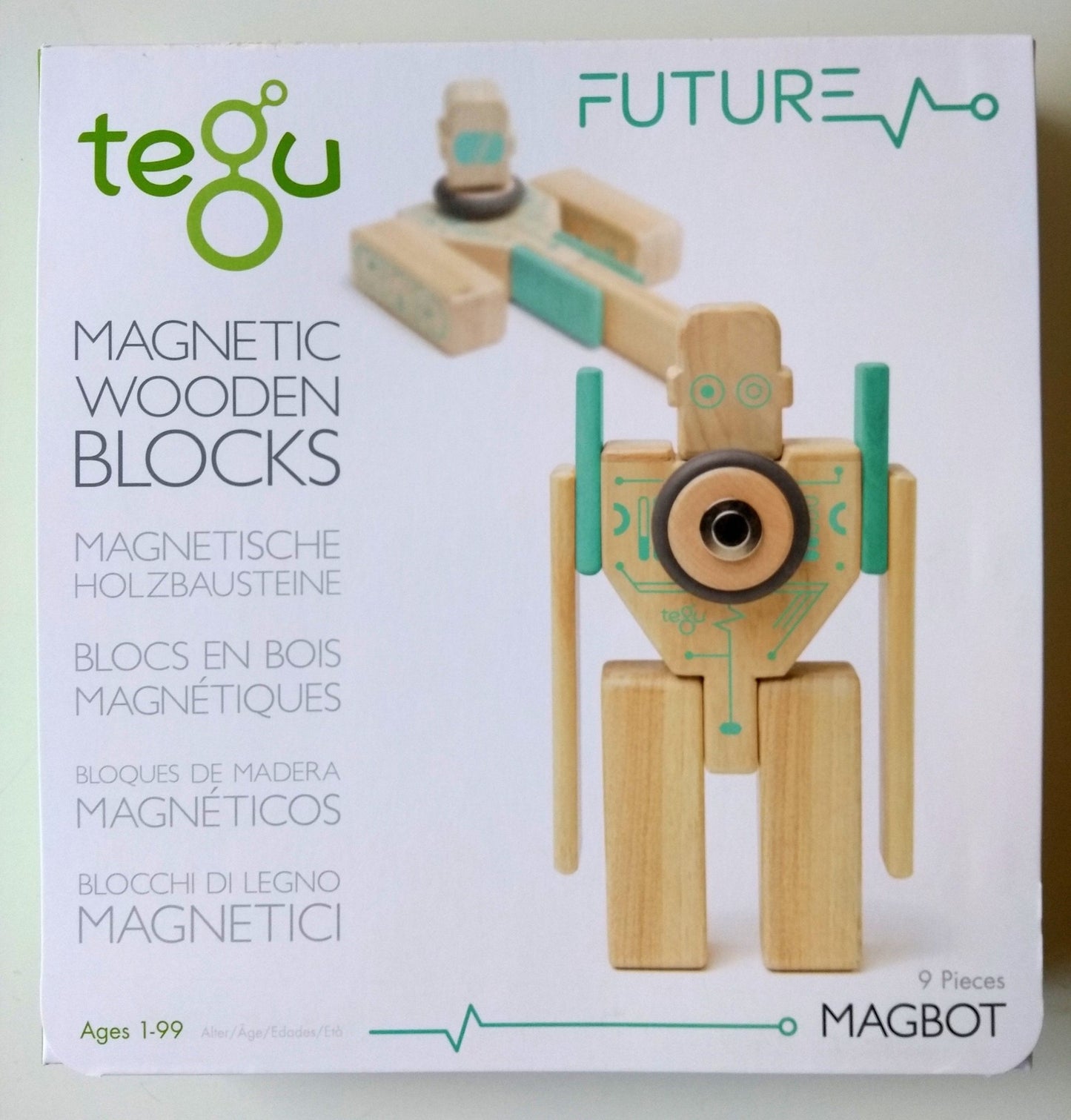TEGU Magbot Holzset Magnetbausteine TEGU