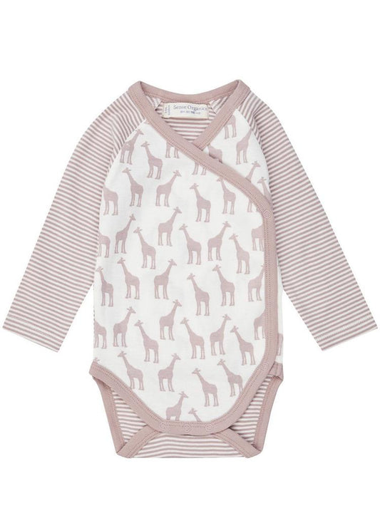 Wickelbody Langarm Giraffen Sense Organics