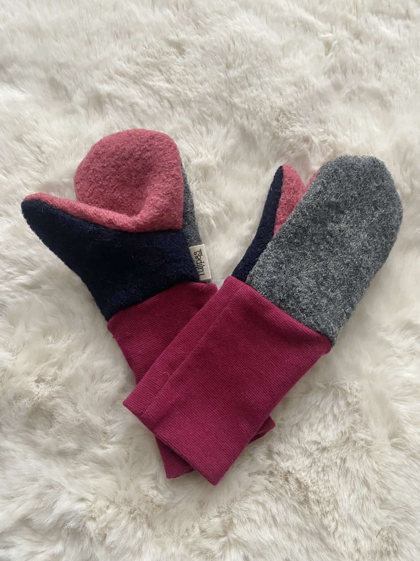 Wollwalk Fäustlinge-Handschuhe 1-2Jahre Tulipas Berlin