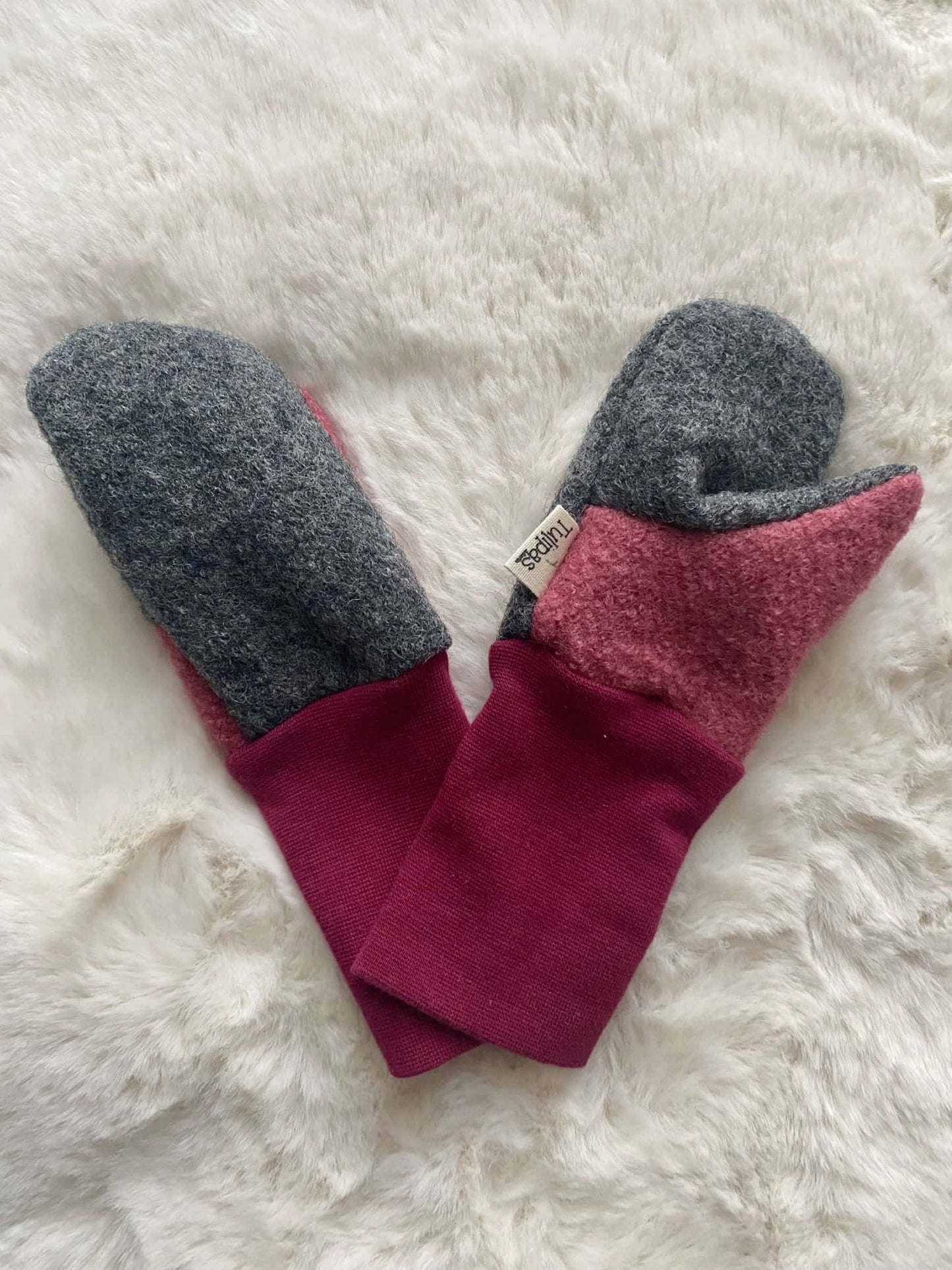 Wollwalk Fäustlinge-Handschuhe 1-2Jahre Tulipas Berlin
