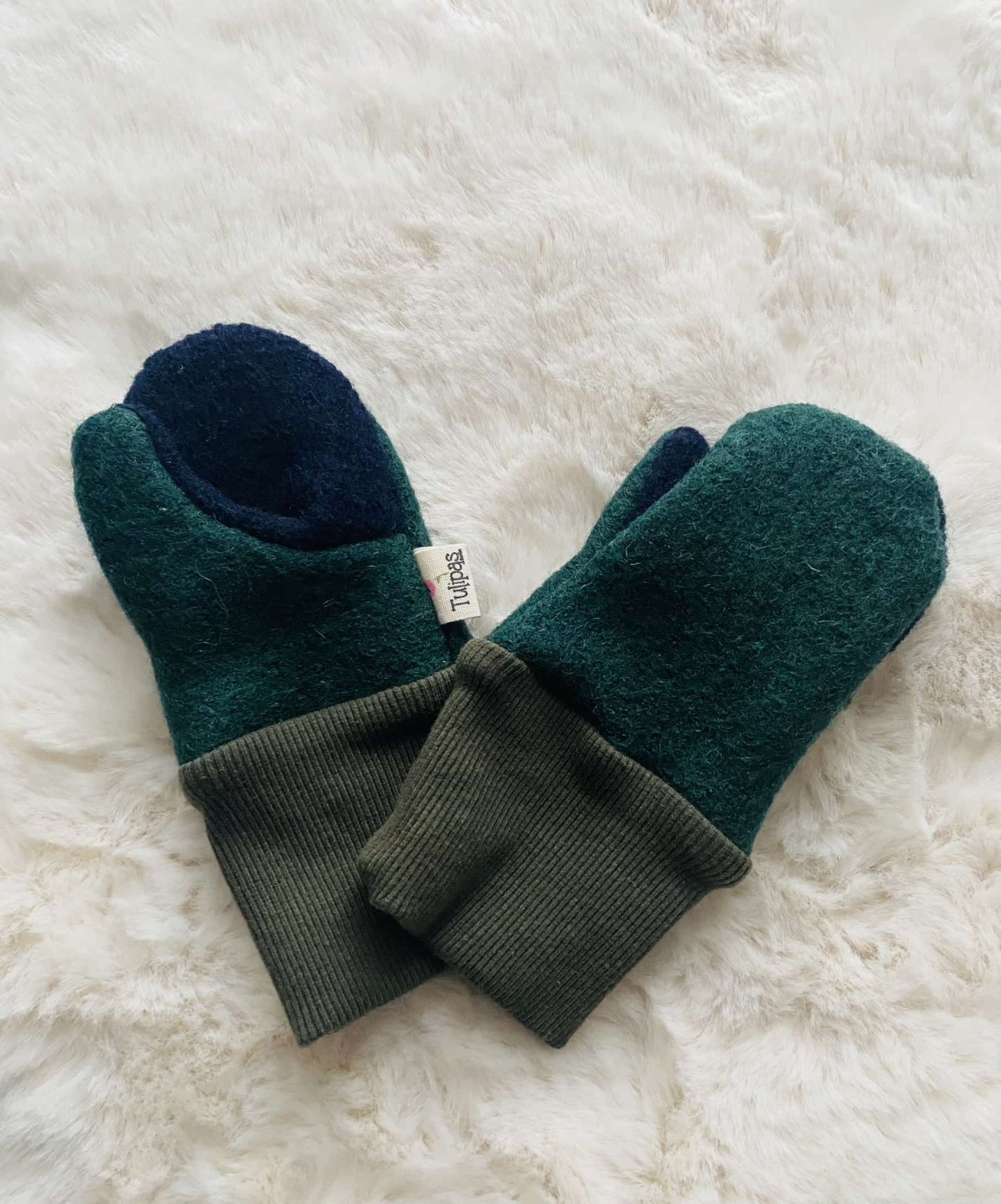 Wollwalk Fäustlinge-Handschuhe 1-2Jahre Tulipas Berlin