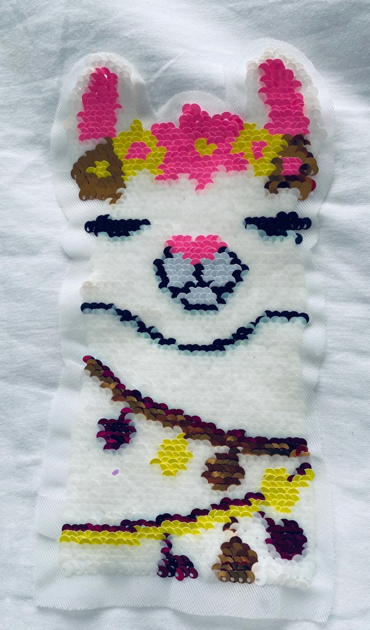 XL Applikation Patch Einhorn Pferd Applikation/Pailletten Aufnäher Tulipas Berlin
