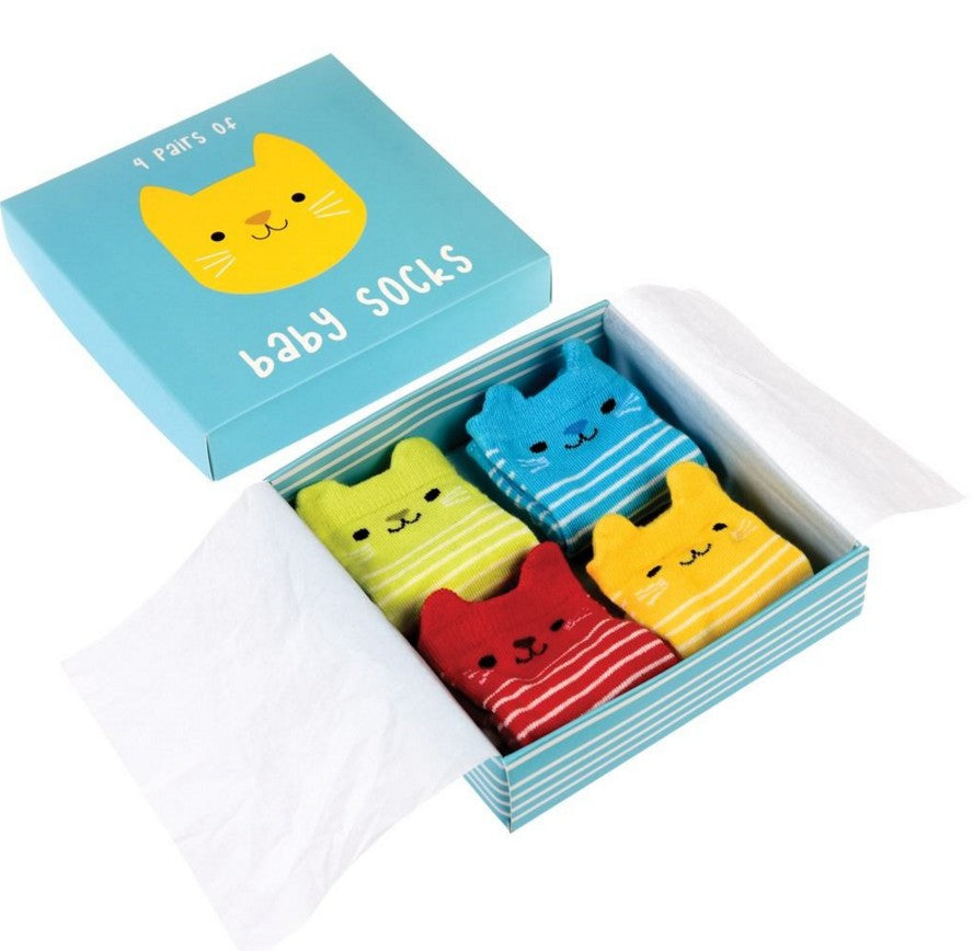 Babysocken Geschenkbox Katze Rex London