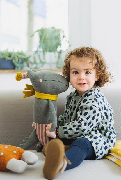Kuscheltier Krokodil aus Bio-Baumwolle | Stofftier Krokodil Charlie | nachhaltiges Babygeschenk zur Geburt | Deko Kinderzimmer | Ava & Yves Ava & Yves