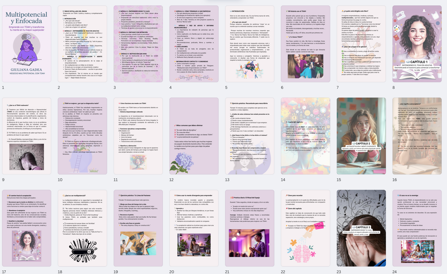 E-book Emprender con TDAH Tulipas handmade
