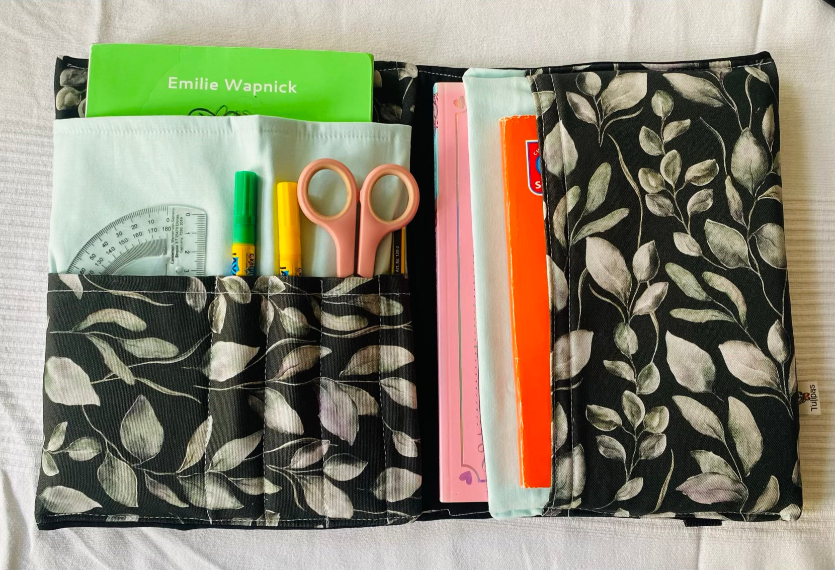 Buch-Organizer XL „Blätternacht“ – für Bücher und alles, was du zum Lesen brauchst Tulipas handmade