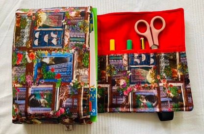 Buch-Organizer „Katzen am Fenster“ – Größe M Tulipas handmade