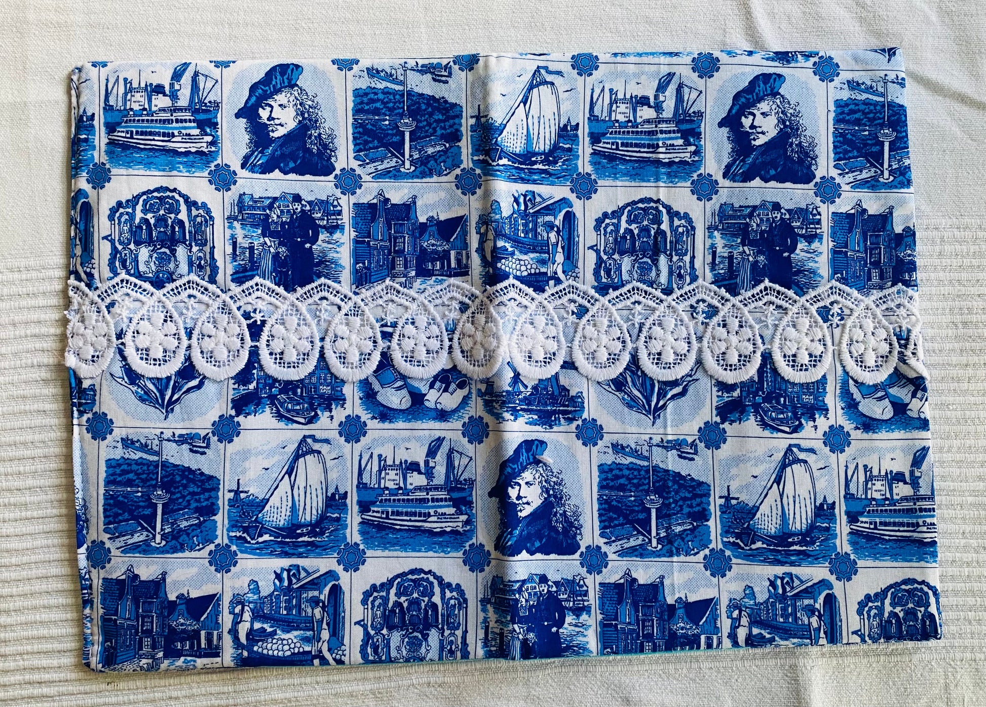 Buchhülle "Marine"aus Stoff für Bücher & Notizbücher Tulipas handmade