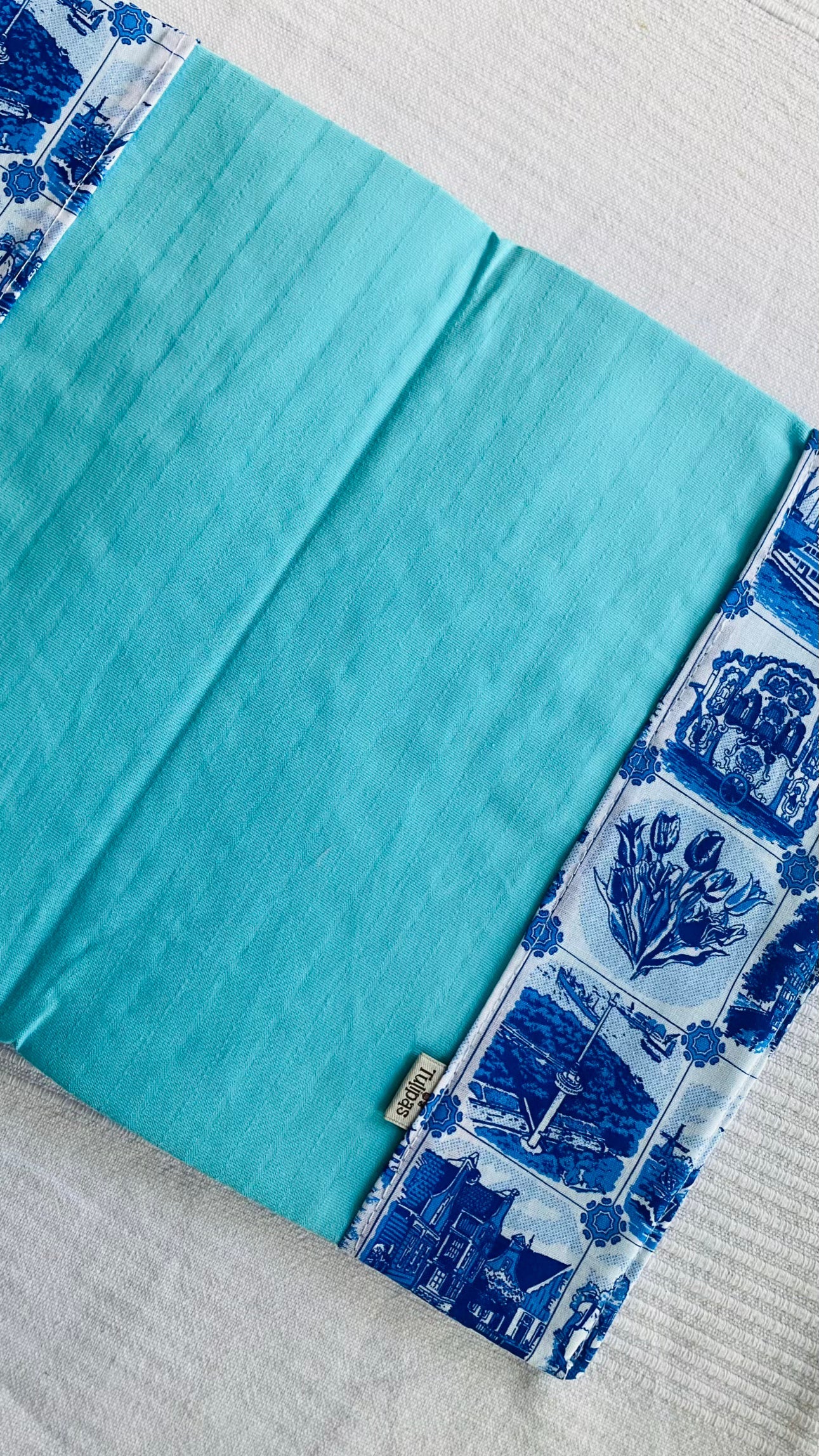 Buchhülle "Marine"aus Stoff für Bücher & Notizbücher Tulipas handmade