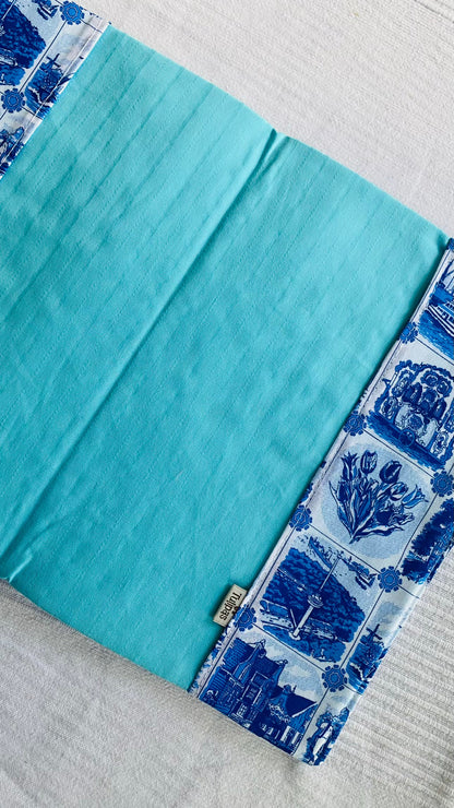 Buchhülle "Marine"aus Stoff für Bücher & Notizbücher Tulipas handmade