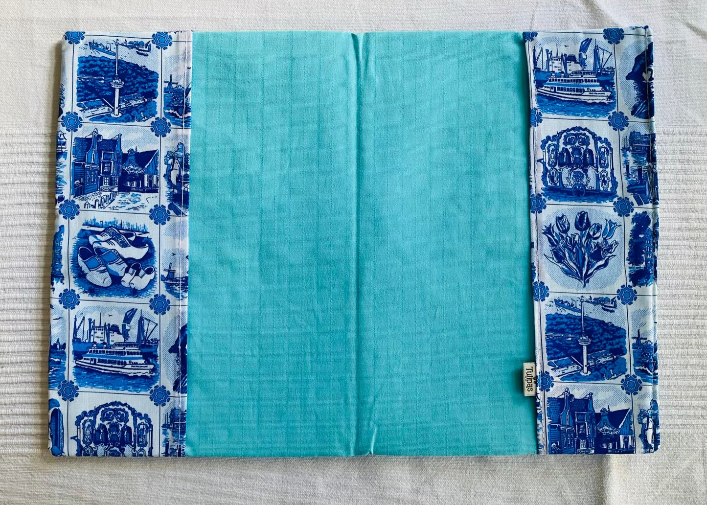Buchhülle "Marine"aus Stoff für Bücher & Notizbücher Tulipas handmade