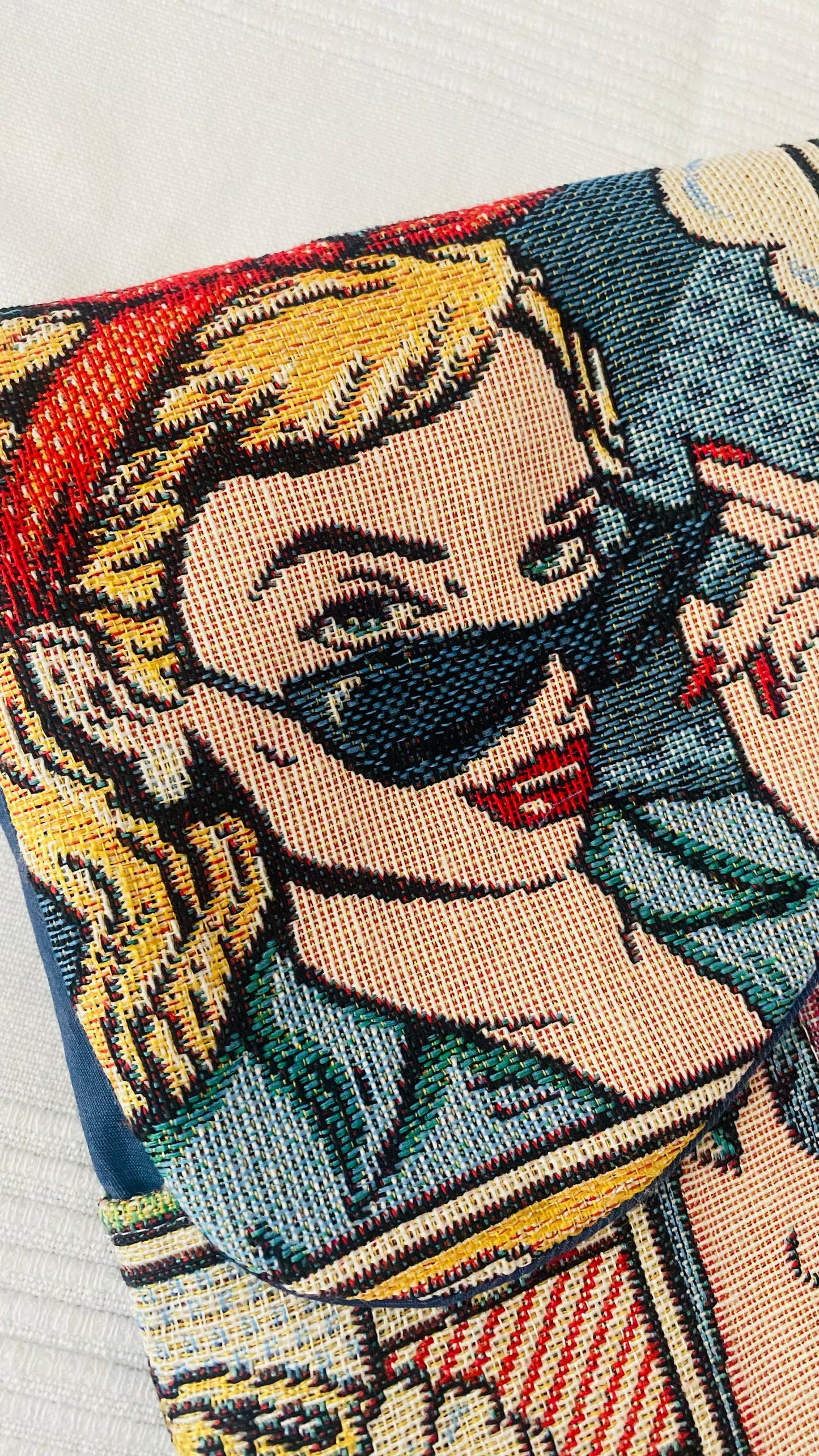 Buch-Organizer „Pop Art“ – handgemachte Büchertasche | 22 × 28 cm Tulipas handmade