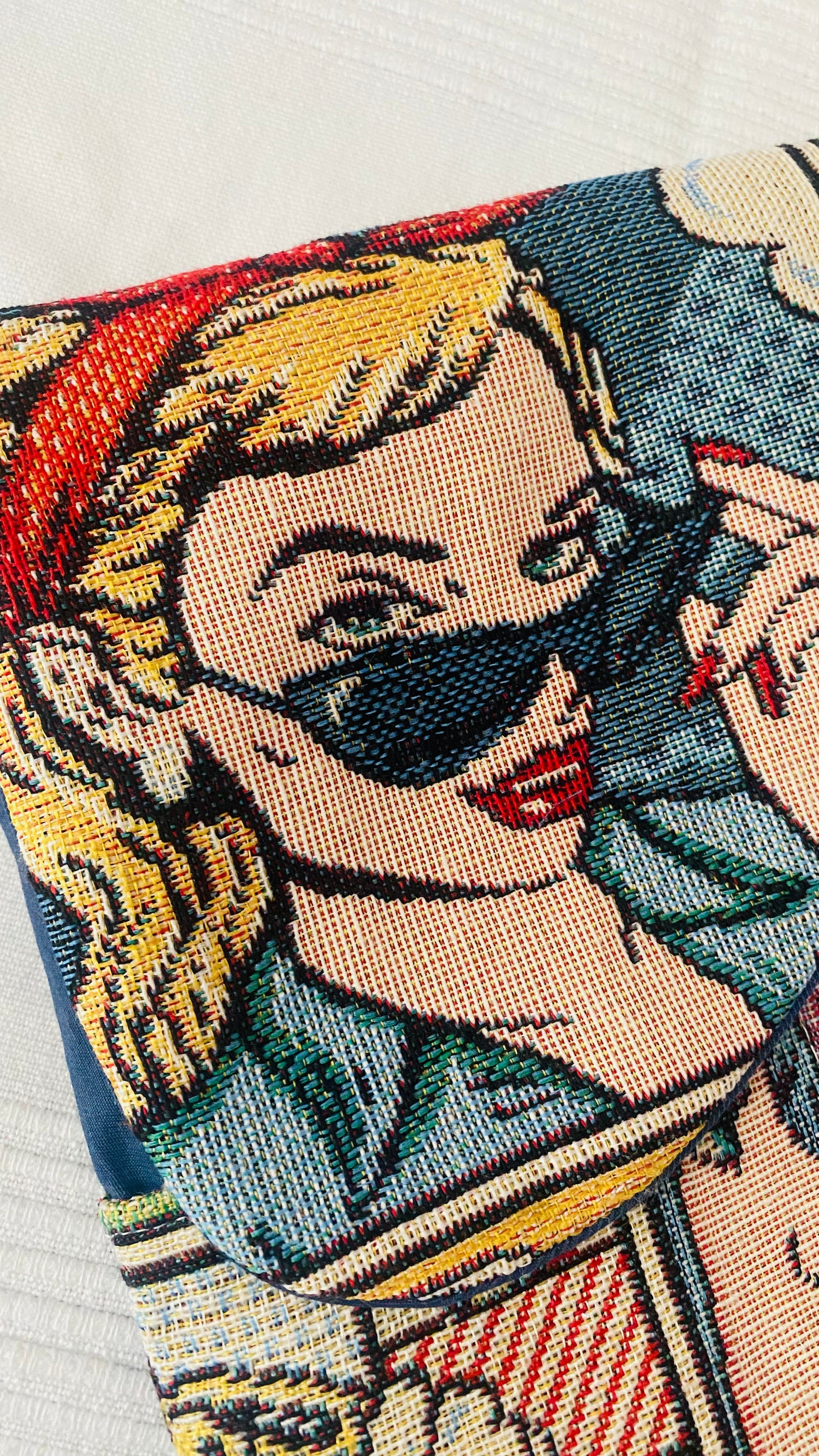 Buch-Organizer „Pop Art“ – handgemachte Büchertasche | 22 × 28 cm Tulipas handmade