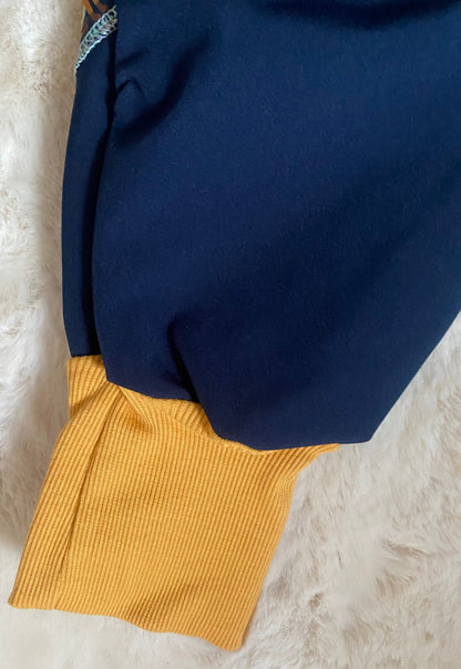 Handgenähte Softshell Kinderhose Fuchs Blau 98-104 – Wasserdichte Outdoor Matschhose mit Knieverstärkung – Unikat aus Berlin (Kopie) Tulipas Berlin