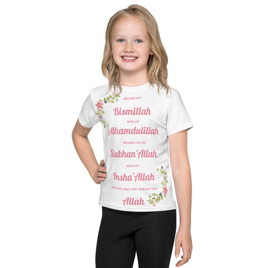 T-Shirt Islam Mädchen mit Rundhalsausschnitt für Kinder Tulipas Berlin