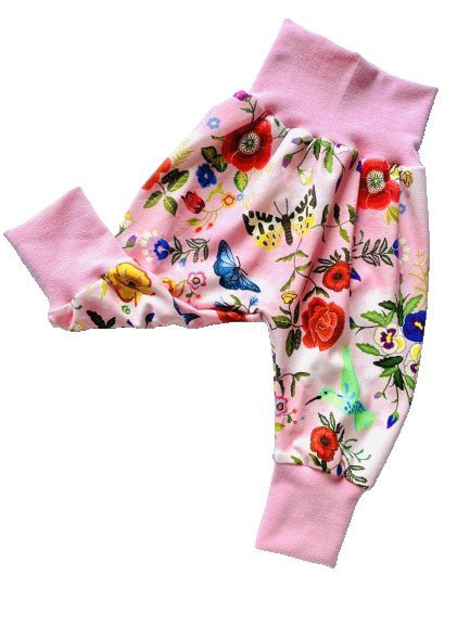 Babyhose Pumphose Mitwachshose Rosa Blumen bunt Tulipas Berlin