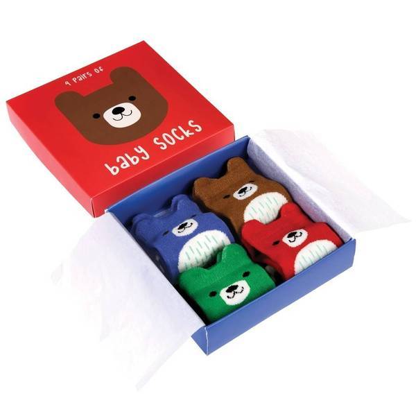 Bär Babysocken Geschenkbox Rex London