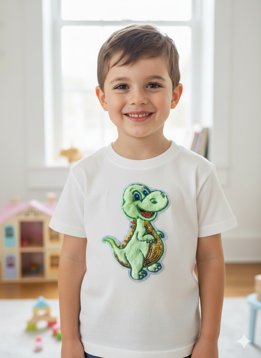 XL Applikation Patch Dinosaurier/Dino/Applikation/Pailletten Aufnäher Tulipas Berlin