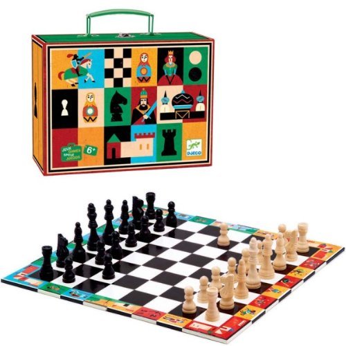 DJECO Schach und Dame Reisekoffer Djeco