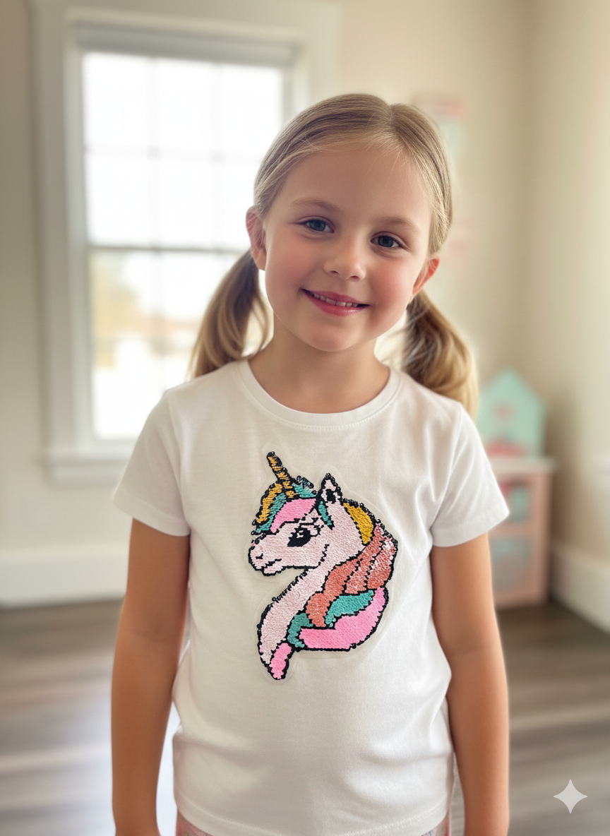 XL Applikation Patch  Einhorn Pferd Applikation/Pailletten Aufnäher Tulipas Berlin