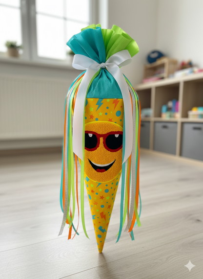 XL Punch Needle Aufnäher Emoji – Hochwertiger Tufting Patch für Schultüten, Hoodies & DIY – Flauschige Applikation Tulipas Berlin