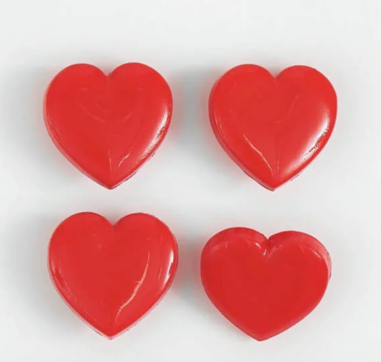 Herz-Knöpfe "Sweet Love" – Rot Glänzend – 15mm (4er-Set) Tulipas Berlin