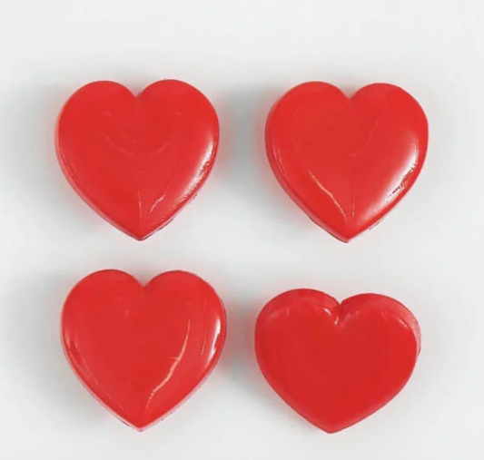 Herz-Knöpfe "Sweet Love" – Rot Glänzend – 15mm (4er-Set) Tulipas Berlin