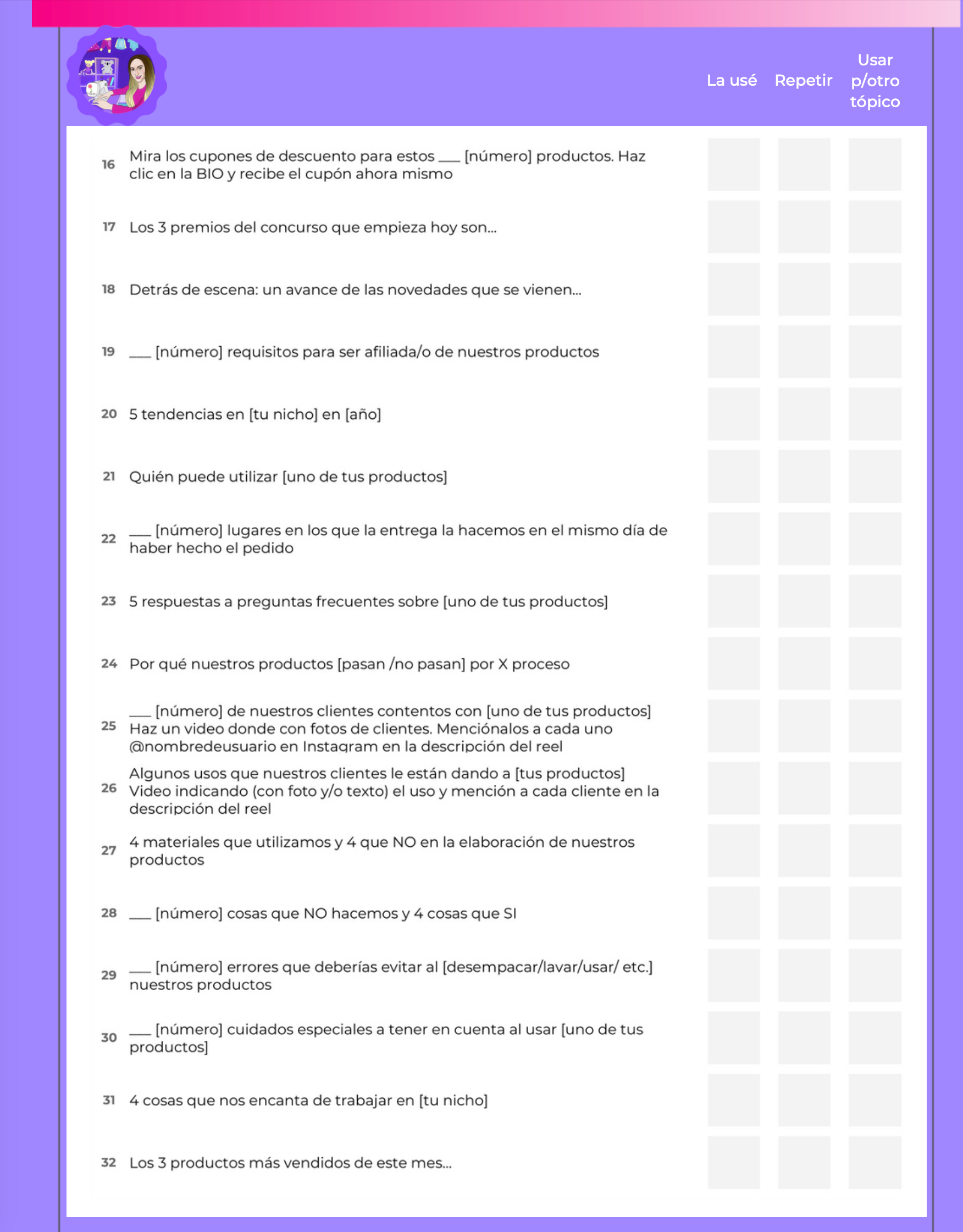 Calendario 2026 + 200 ideas de contenido Tulipas Berlin