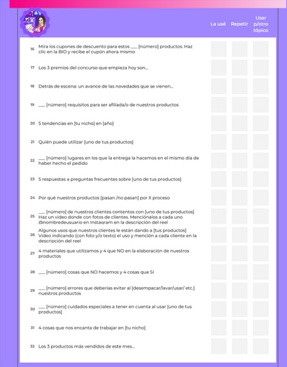 Calendario 2026 + 200 ideas de contenido Tulipas Berlin