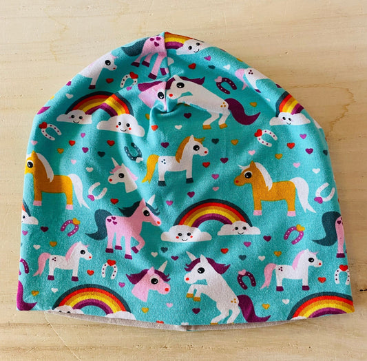 Kinder Beanie Mütze Einhorn Türkis Tulipas Berlin