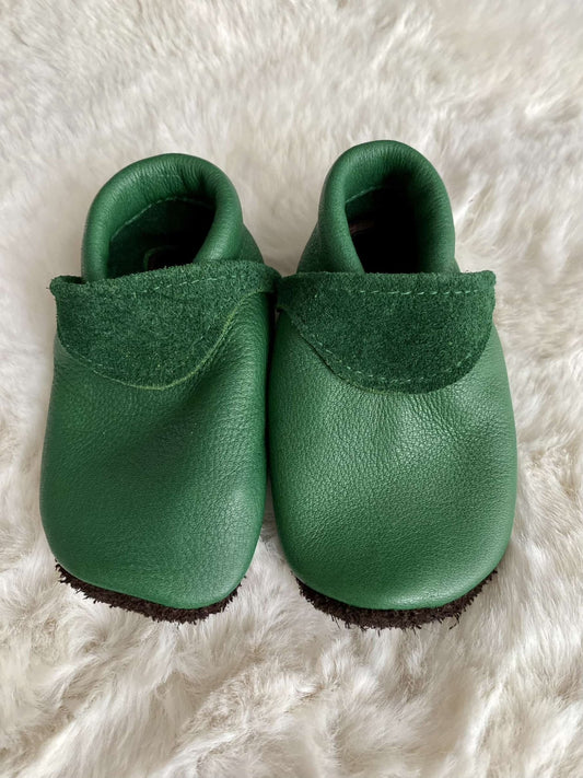 Krabbelschuhe Lederpuschen Olivegrün Tulipas Berlin