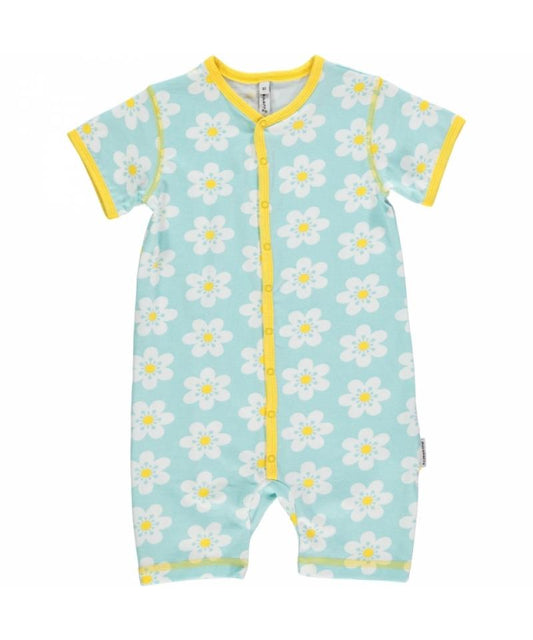 kurzer Jumpsuit Strampler in Blumenmotiv maxomorra