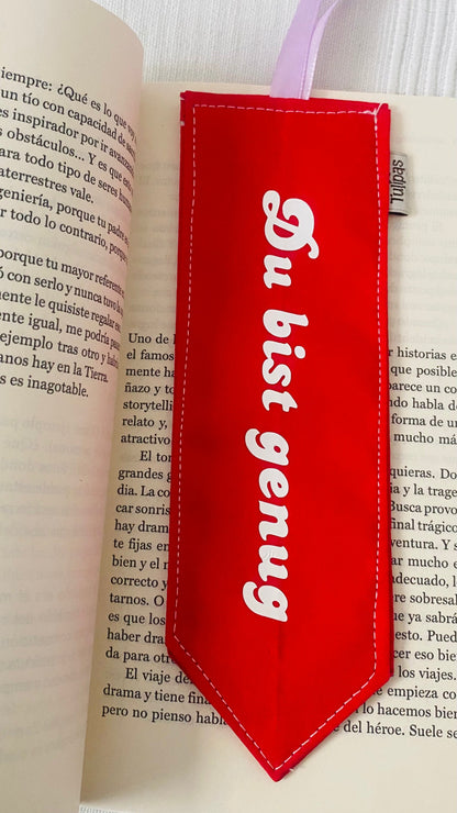 Stofflesezeichen „Du bist genug“ – eine kleine Erinnerung für dich Tulipas handmade