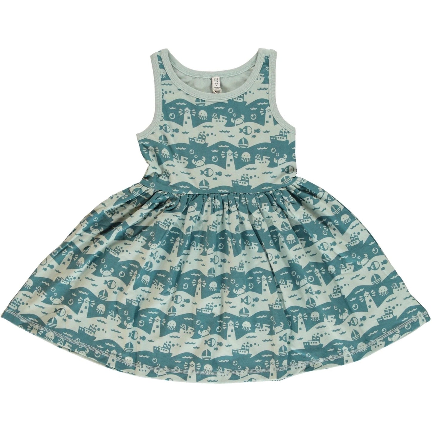 Mädchen Kleid Ocean Landscape maxomorra