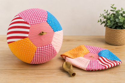 Luftballonhülle nähen – wiederverwendbarer Stoffball Schnittmuster PDF – Anfänger-Anleitung Schritt für Schritt – DIY Stoffball, sofort downloaden Tulipas Berlin