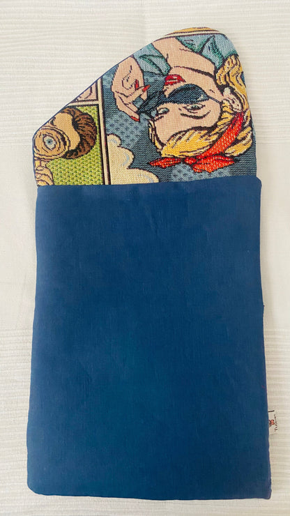 Buch-Organizer „Pop Art“ – handgemachte Büchertasche | 22 × 28 cm Tulipas handmade
