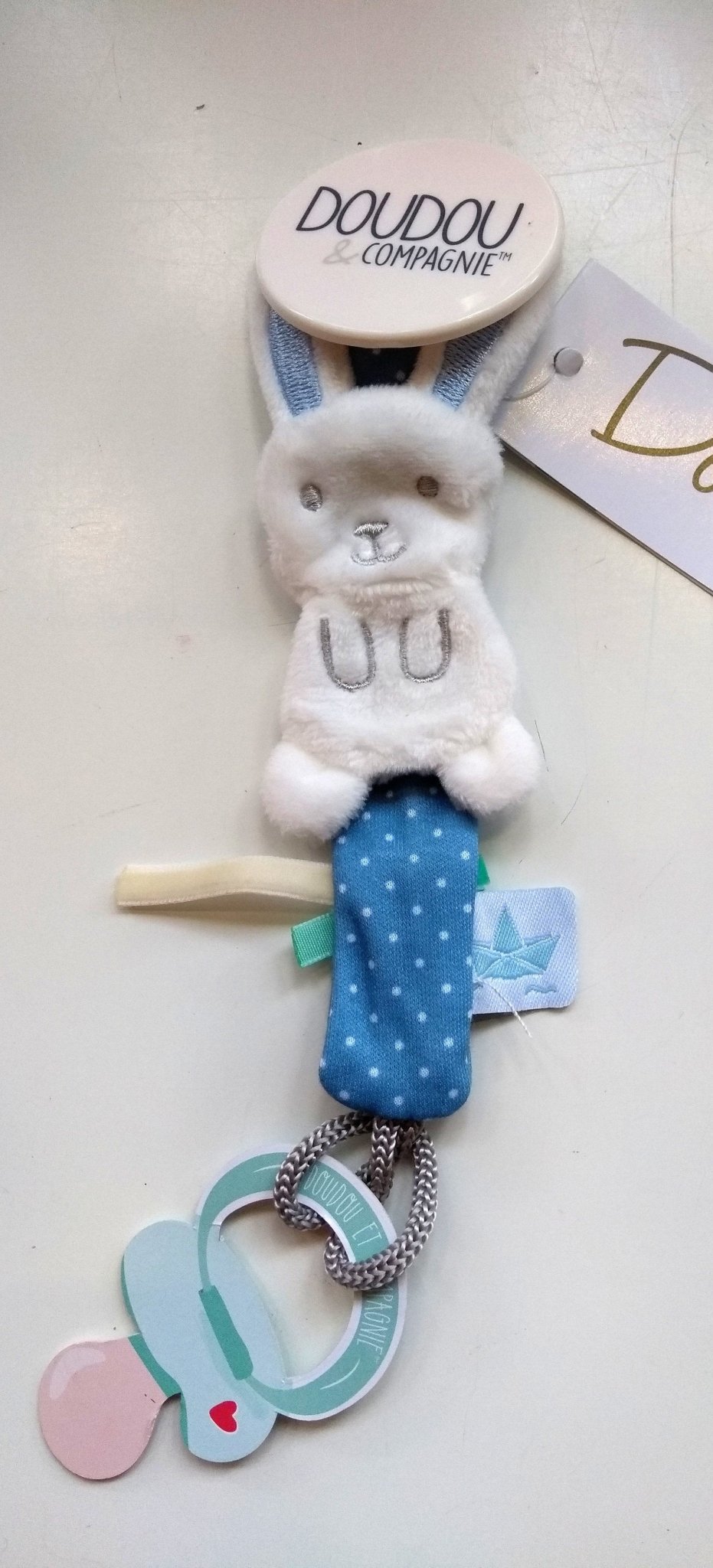 Schnullerkette Hase doudou et compagnie