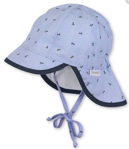 Sterntaler Baby-Jungen Schirmmütze m. Nackenschutz hellblau Sterntaler