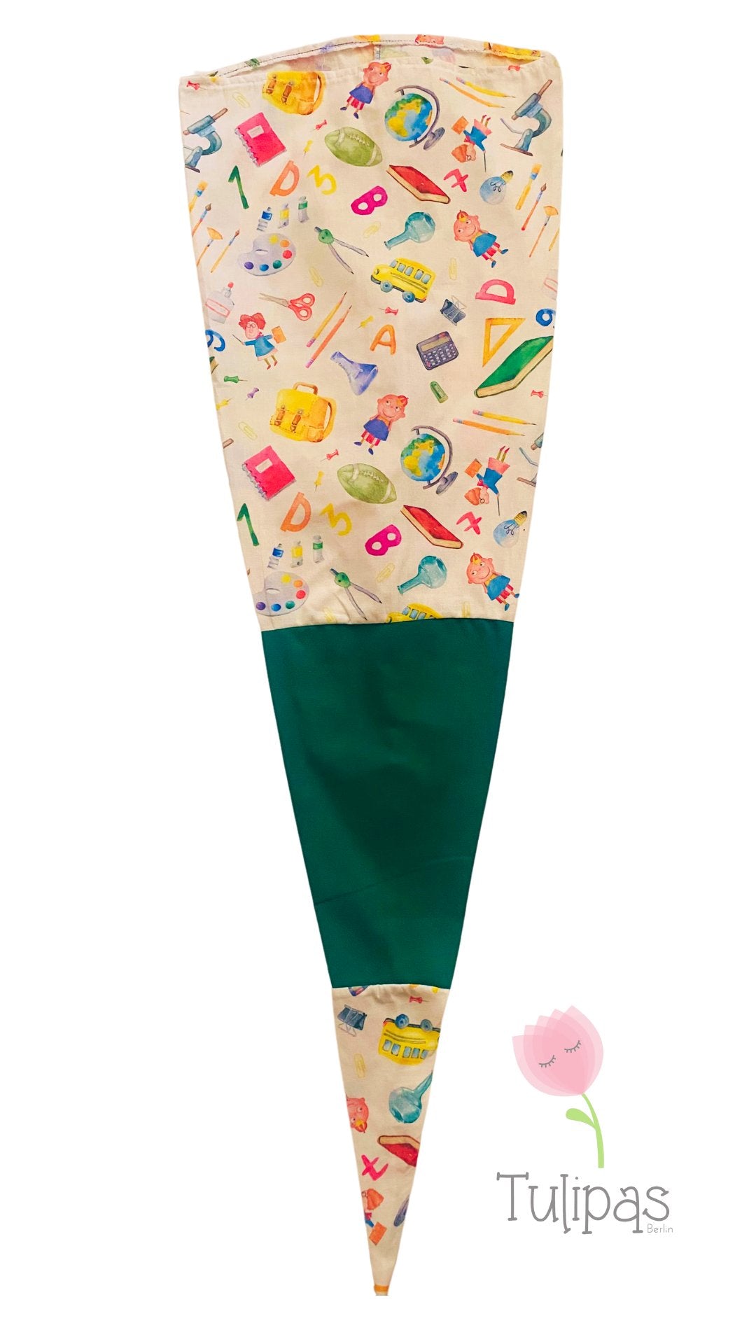 Stoffhülle für Schultüte (70cm) Zuckertüte aus Baumwolle Tulipas Berlin