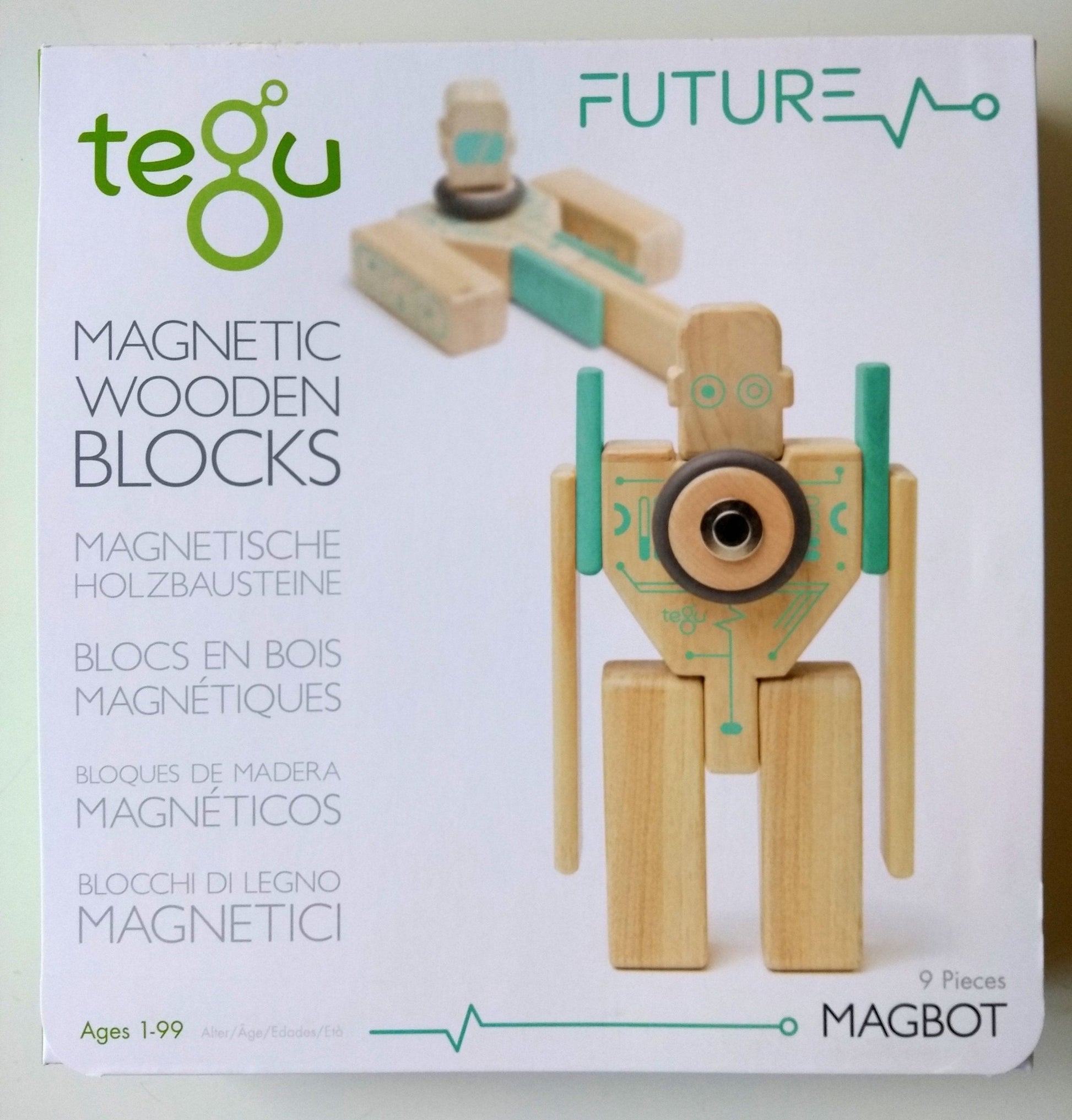 TEGU Magbot Holzset Magnetbausteine TEGU