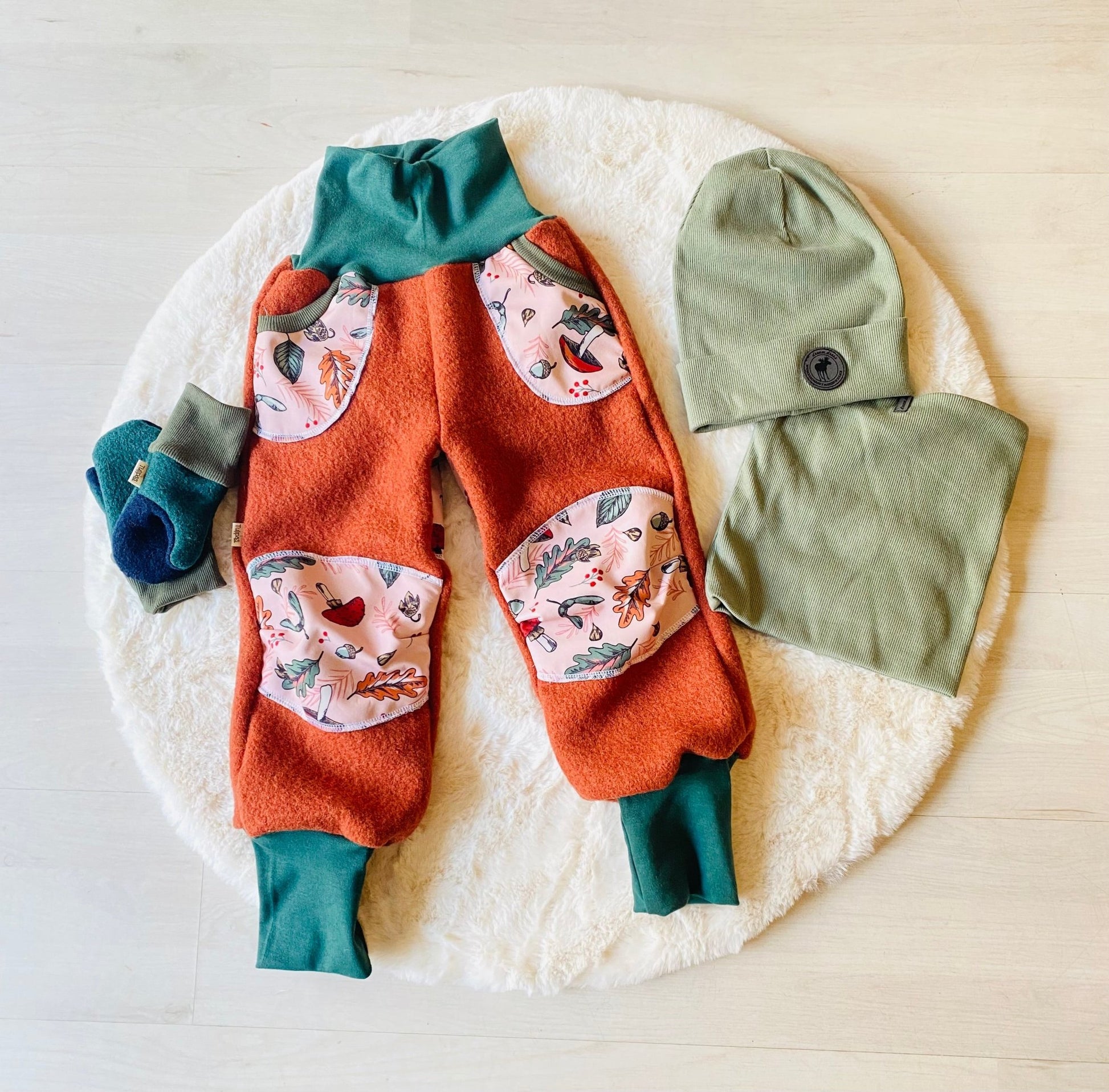 Wollwalkhose Walkhose Wollhose mit Softshell Patches