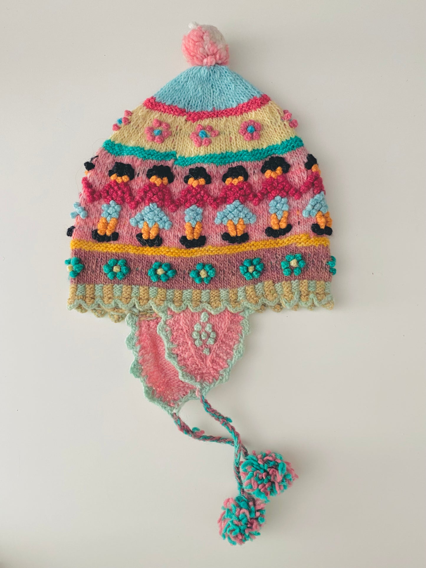 Alpaka Wolle Wintermütze Babymütze, peruanische Chullo, peruanische Wollmütze mit Ohrflaps, Wollmütze Qoya Berlin