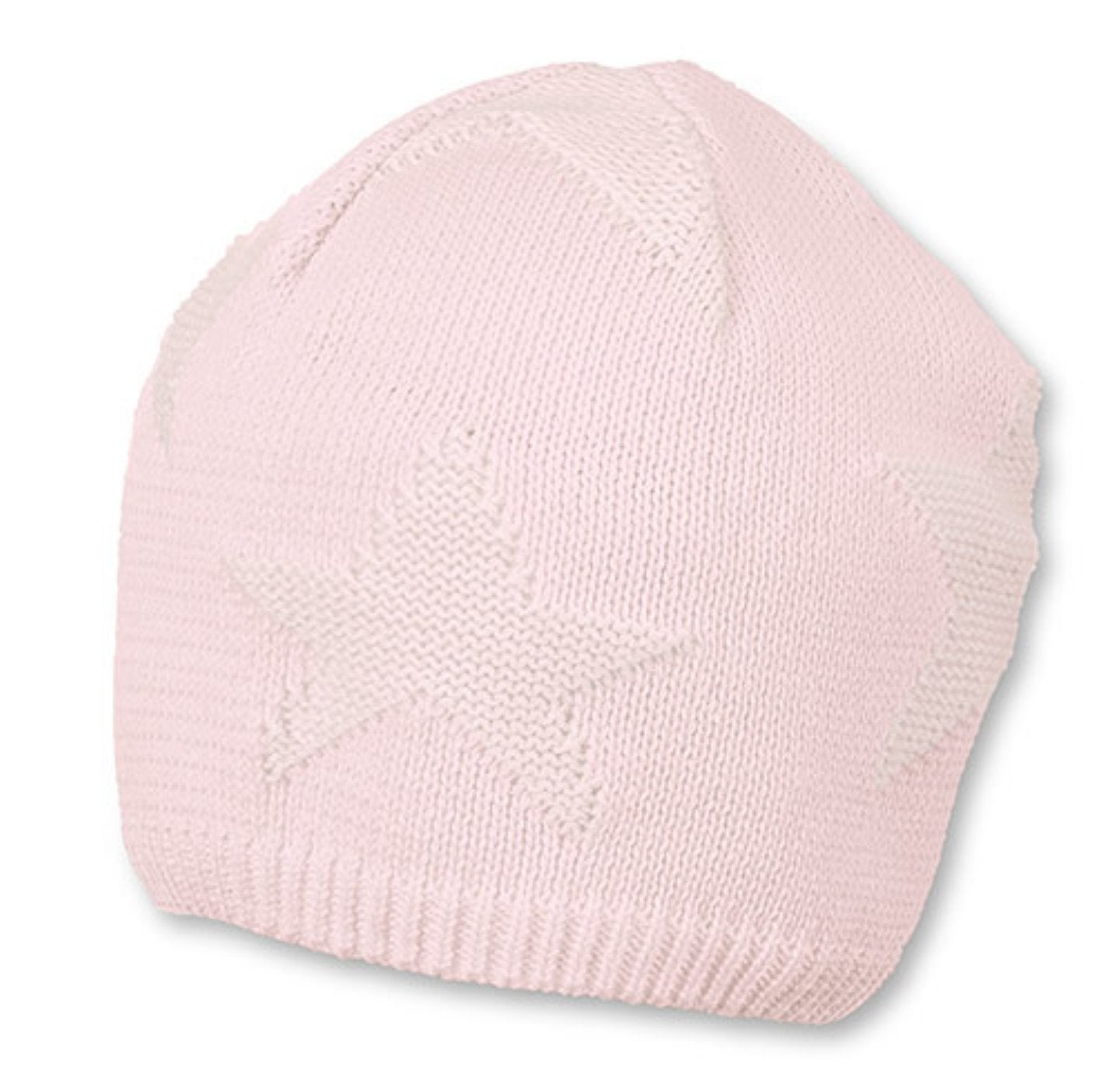 Baby gestrickte Mütze grau rosa Sterntaler