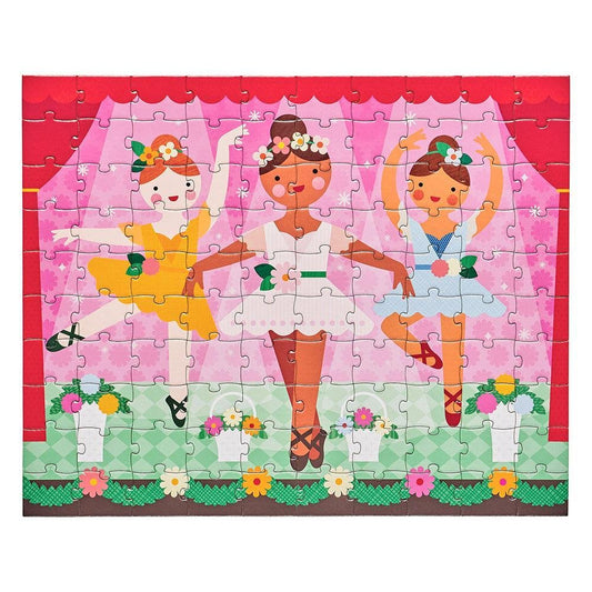 Doppelseitiges Ballerina-Puzzle Petit Collage Petit Collage