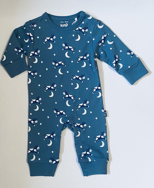 Strampler-Schlafanzug  Kuh-Mond und Sterne Kite